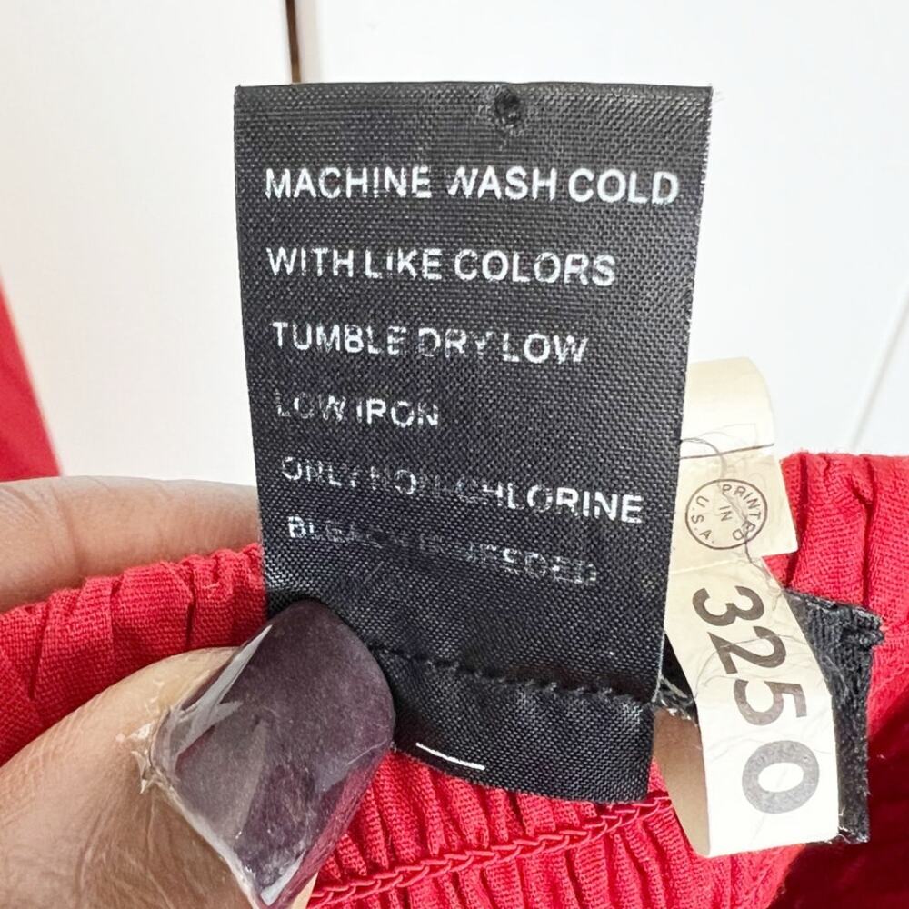 Ashley‎ Stewart Red Strapless Smocked Back Pleated Tube A-Line Dress Size 16 - Picture 8 of 10